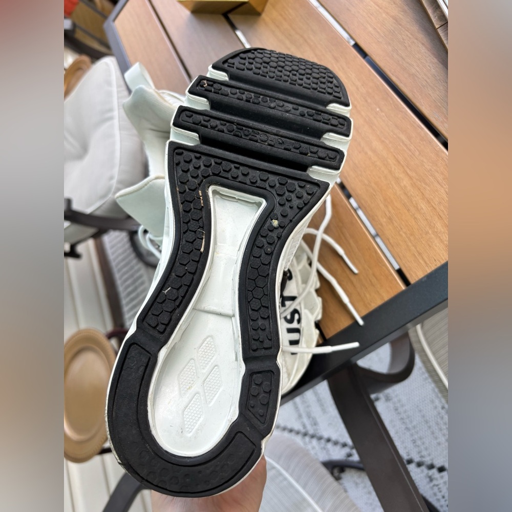 White Sneakers with Black Text Design - Picture 8 of 10